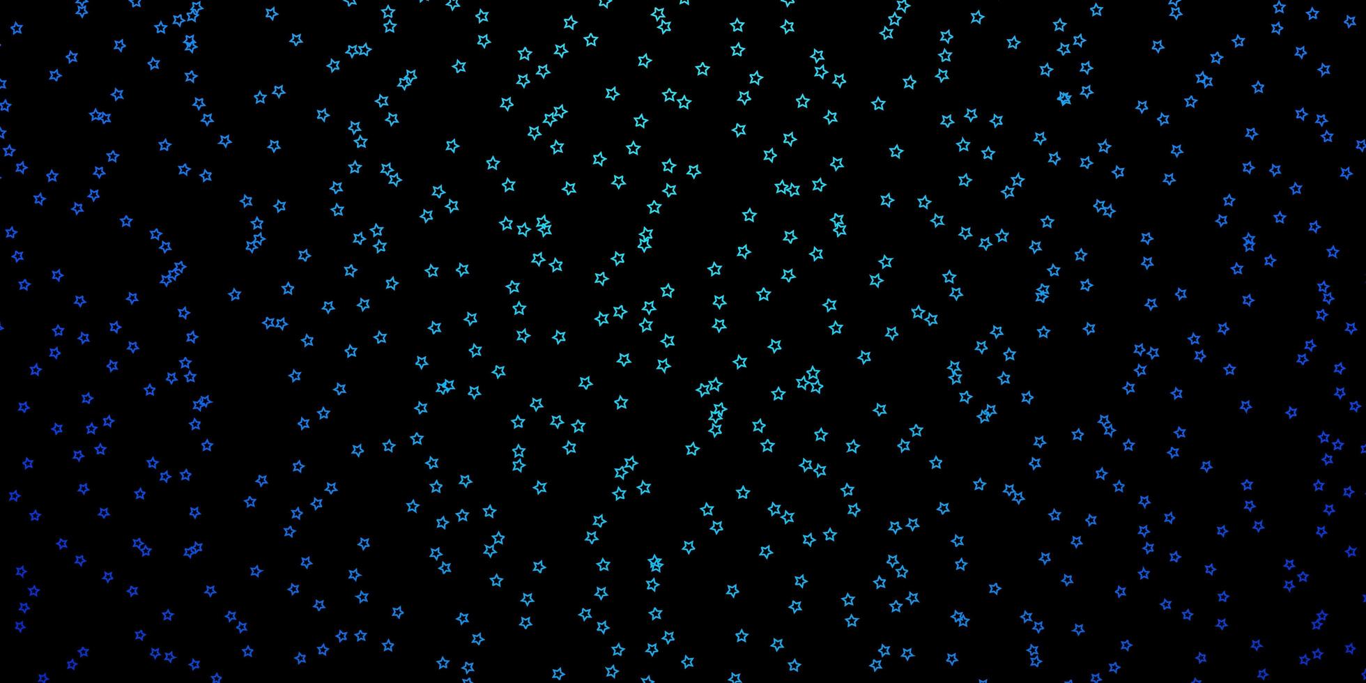 trama vettoriale blu scuro con bellissime stelle