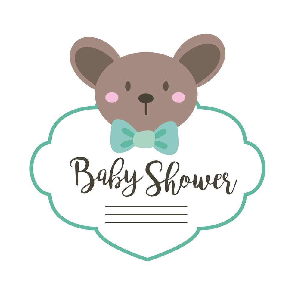 scritte per baby shower con stile di tiraggio a mano koala vettore