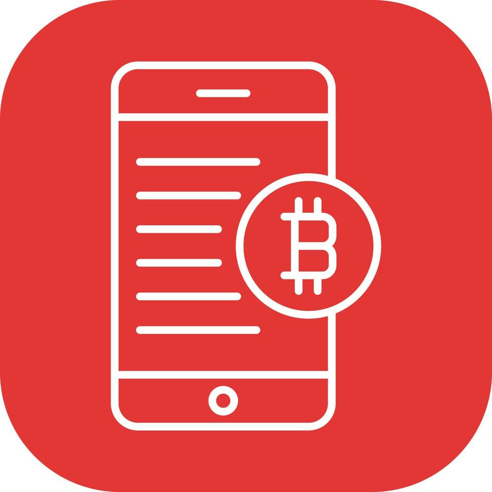 bitcoin mobile vettore icona