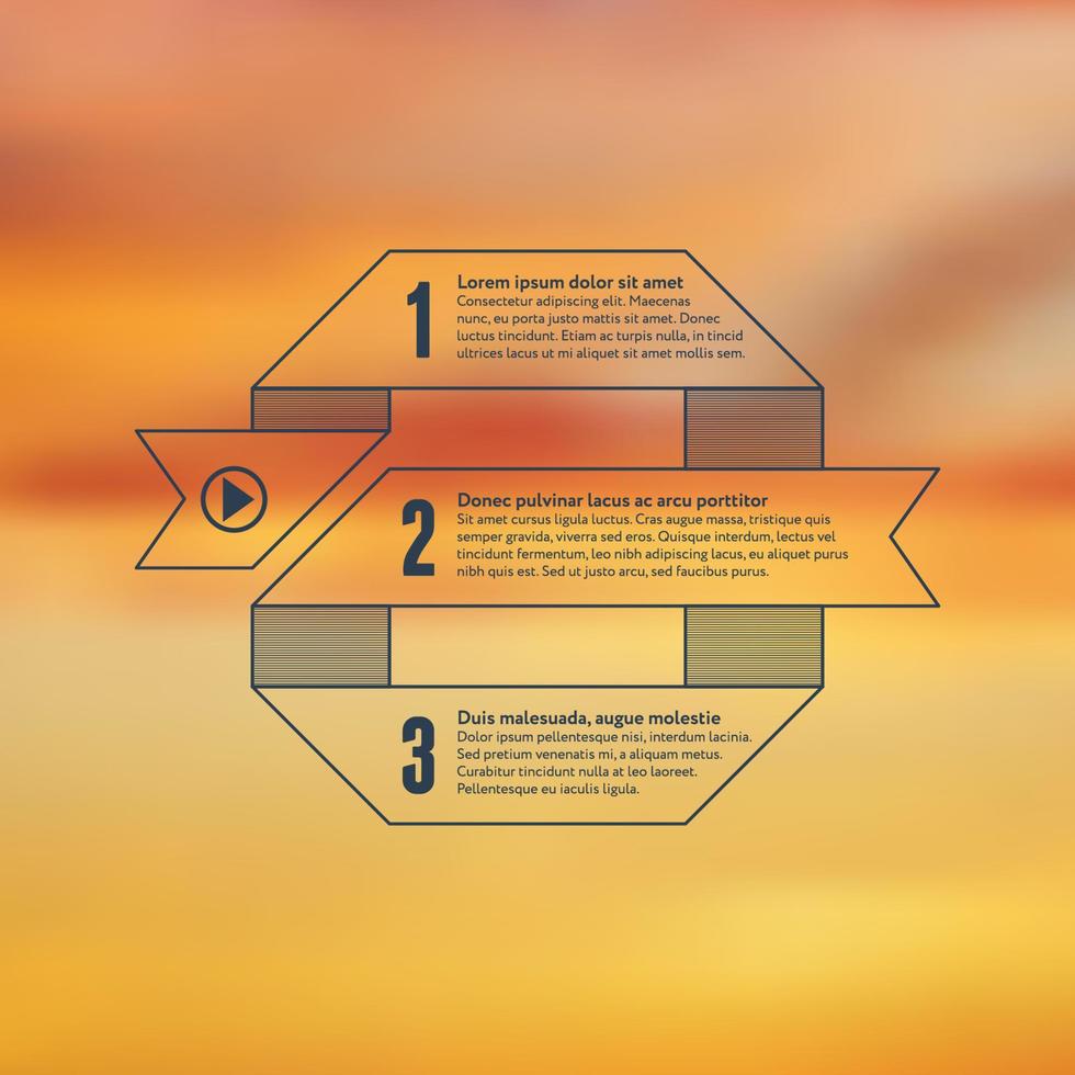 numerato attività commerciale Infografica con colorato sfocato sfondo vettore