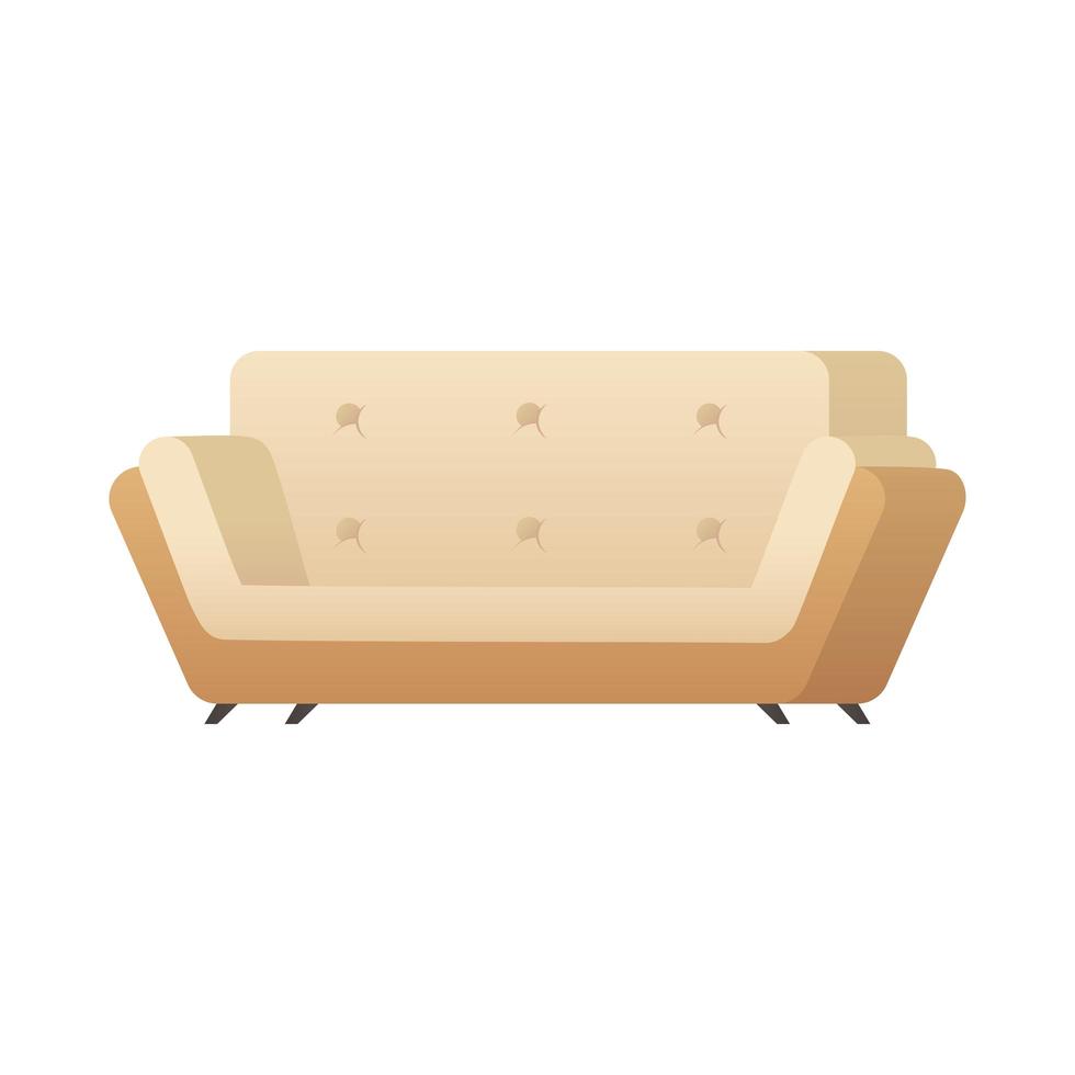 Doppio divano isolato icona illustrazione vettoriale design