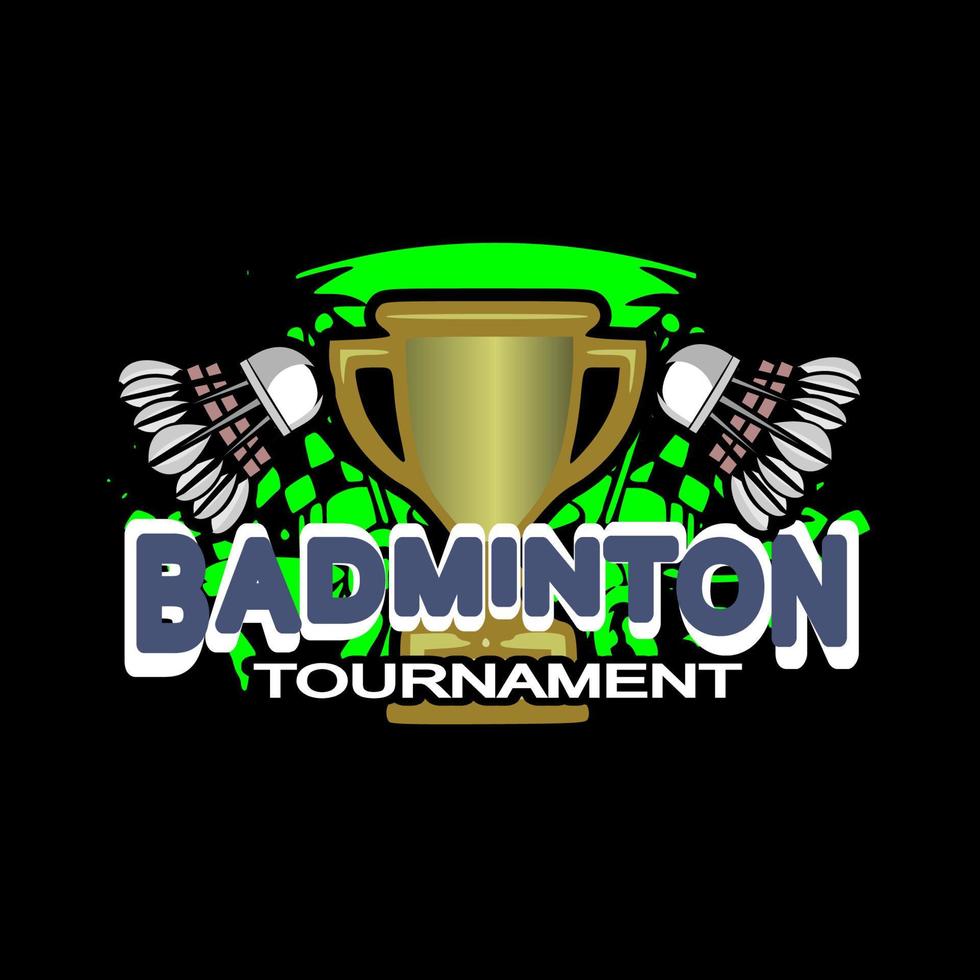 badminton logo design vettore. badminton campionato icona vettore