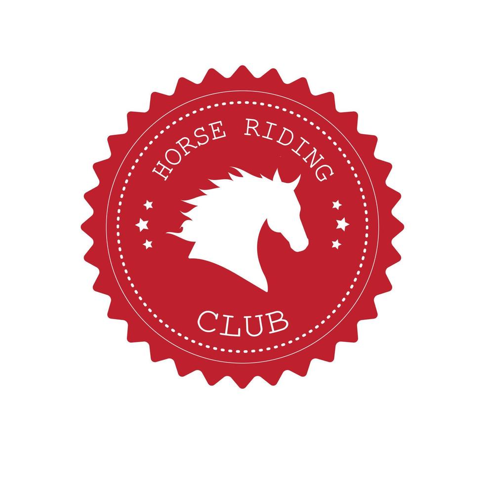 vettore cavallo equitazione club retrò logo