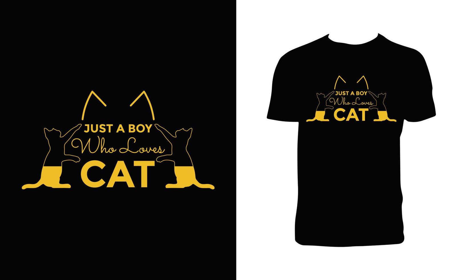 gatto tipografia vettore t camicia design