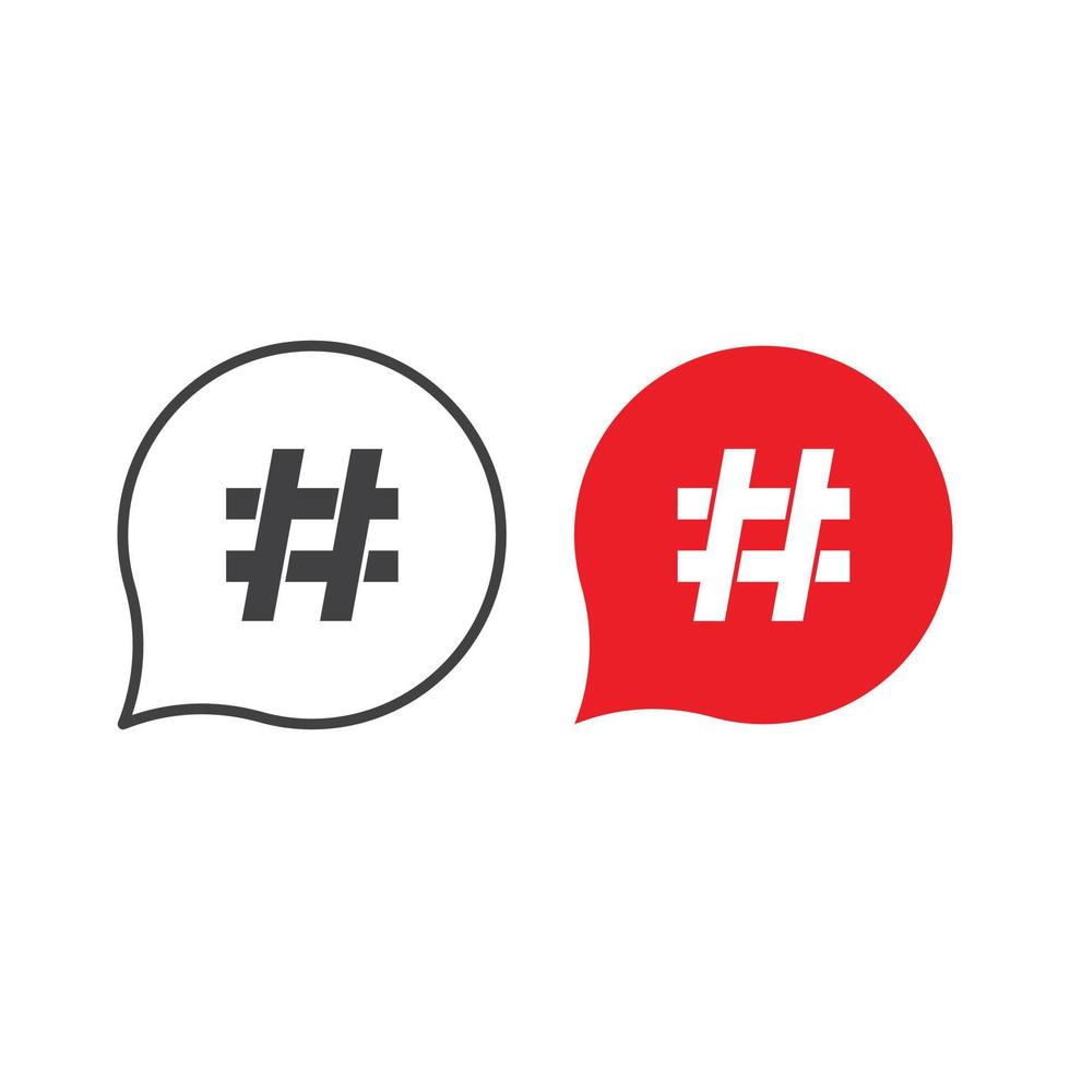 hashtag, piace pertinente contenuto. vettore icona