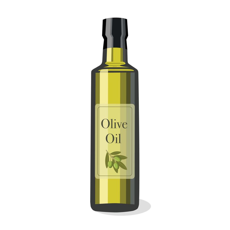 bottiglia di olio d'oliva vettore