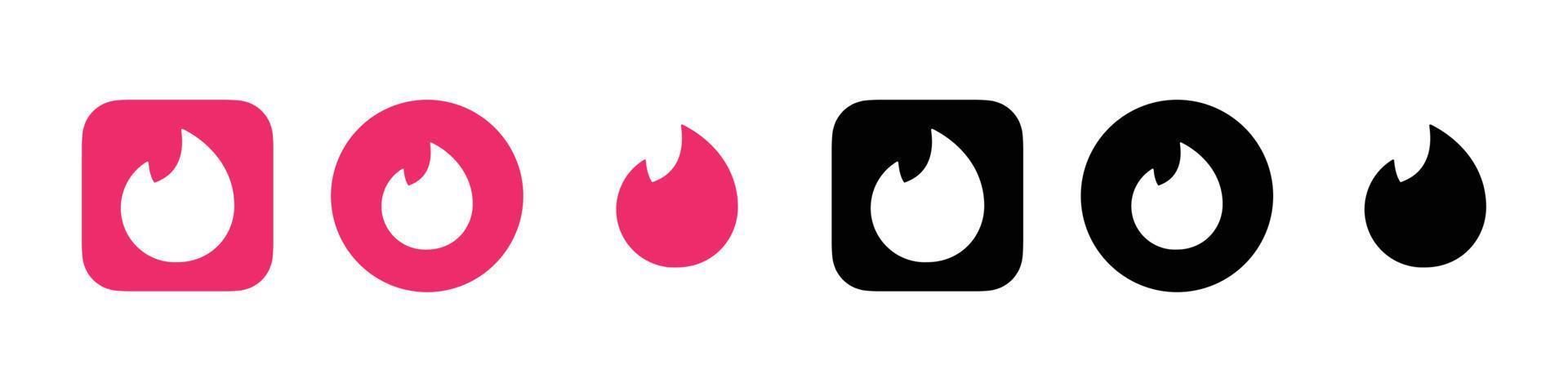 Tinder App logo vettore, Tinder App icona gratuito vettore