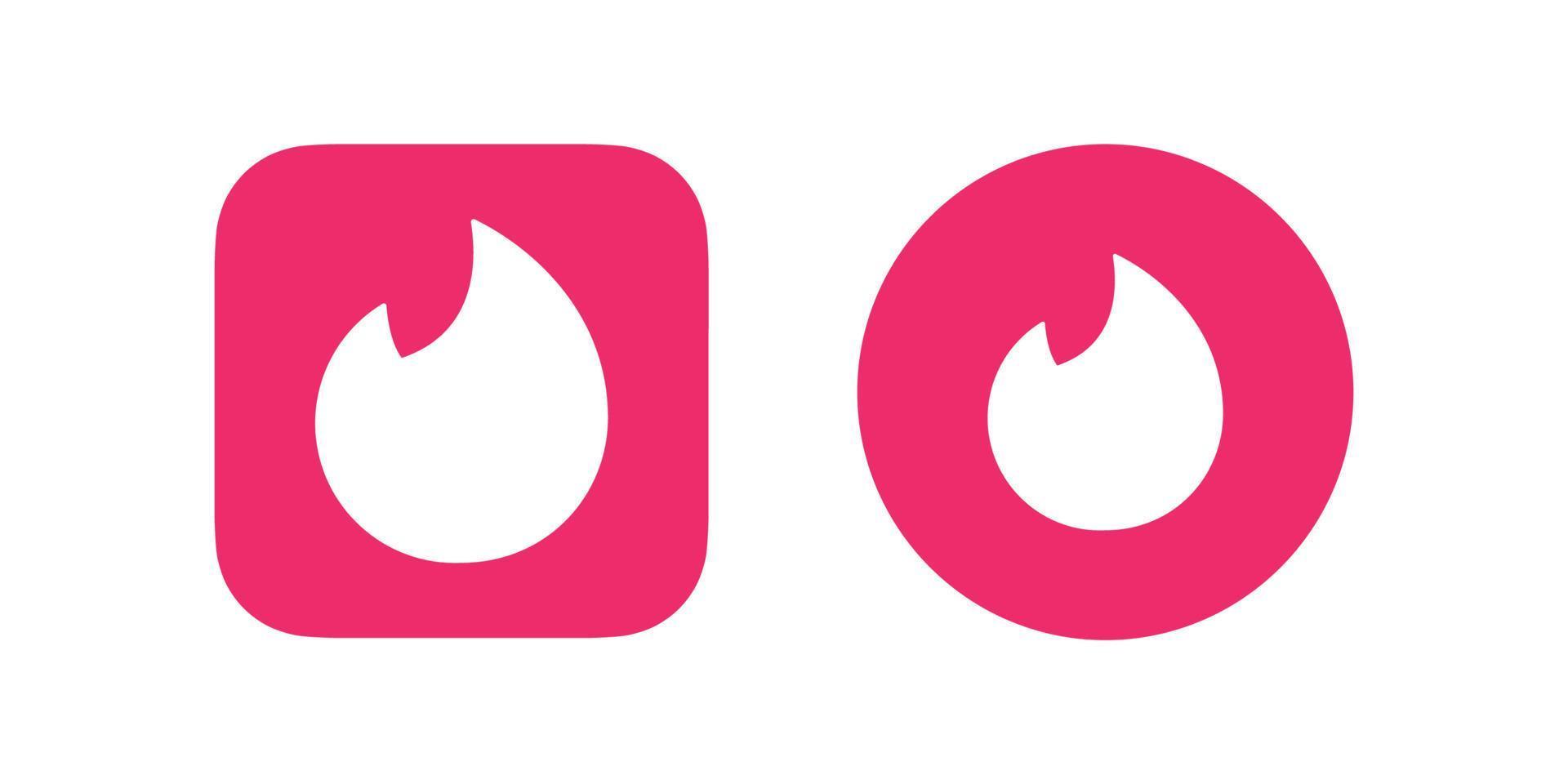 Tinder App logo vettore, Tinder App icona gratuito vettore