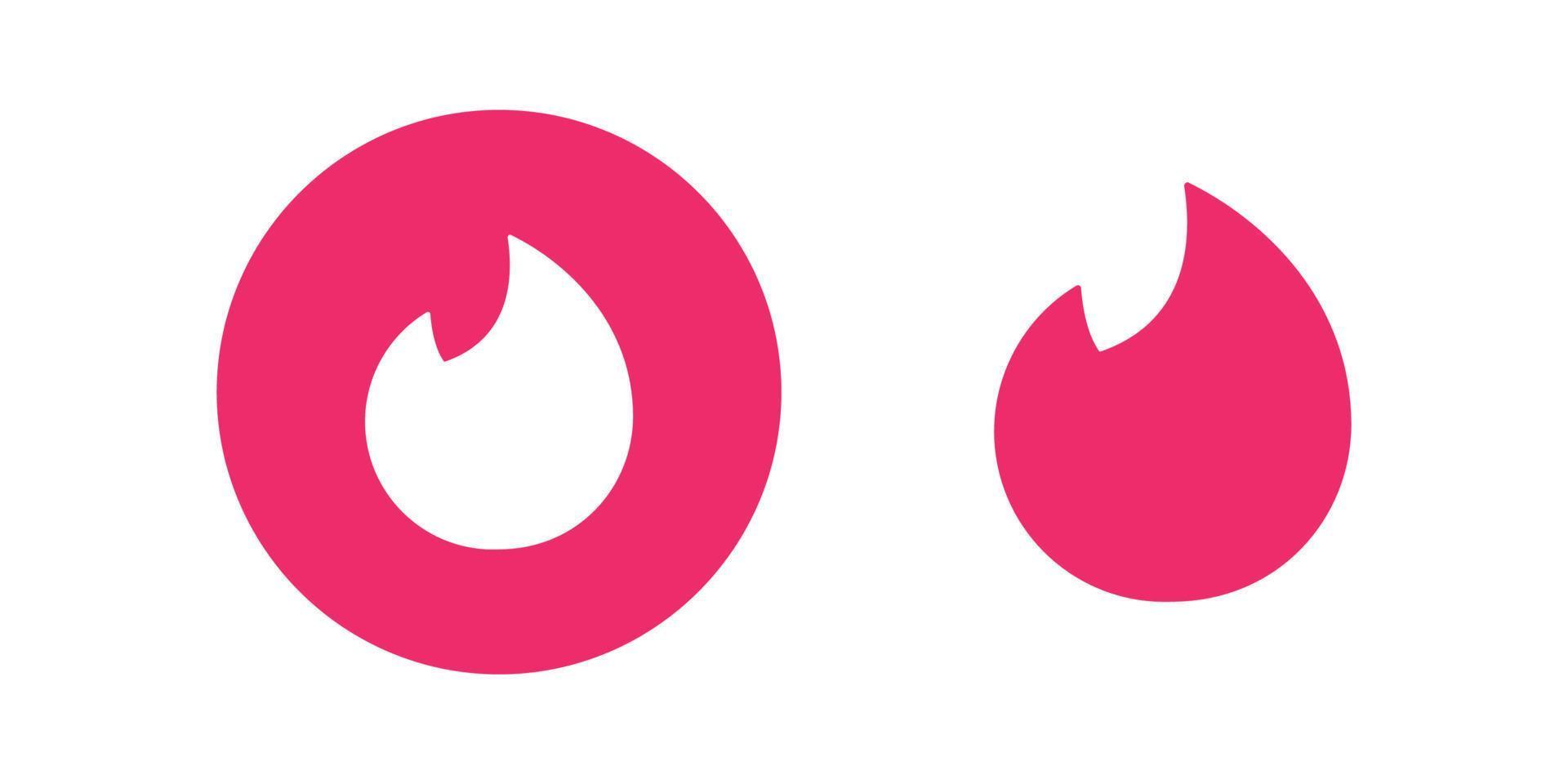 Tinder App logo vettore, Tinder App icona gratuito vettore