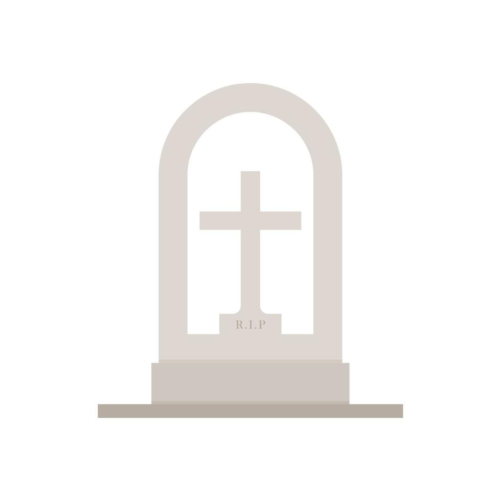 pietra sepolcrale piatto design illustrazione isolato su bianca sfondo. lapide icona per cimitero e cimitero illustrazione vettore