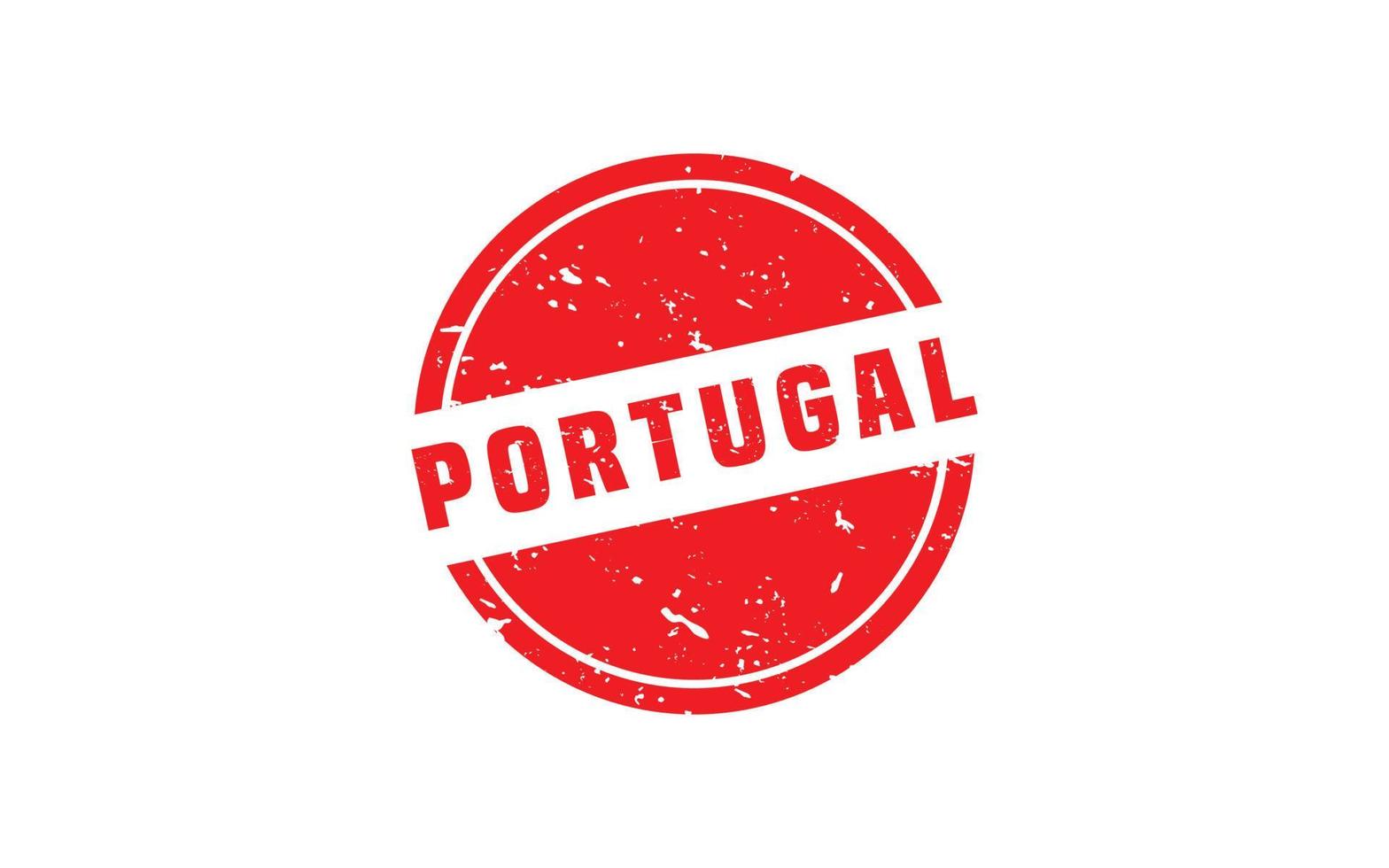 Portogallo francobollo gomma da cancellare con grunge stile su bianca sfondo vettore