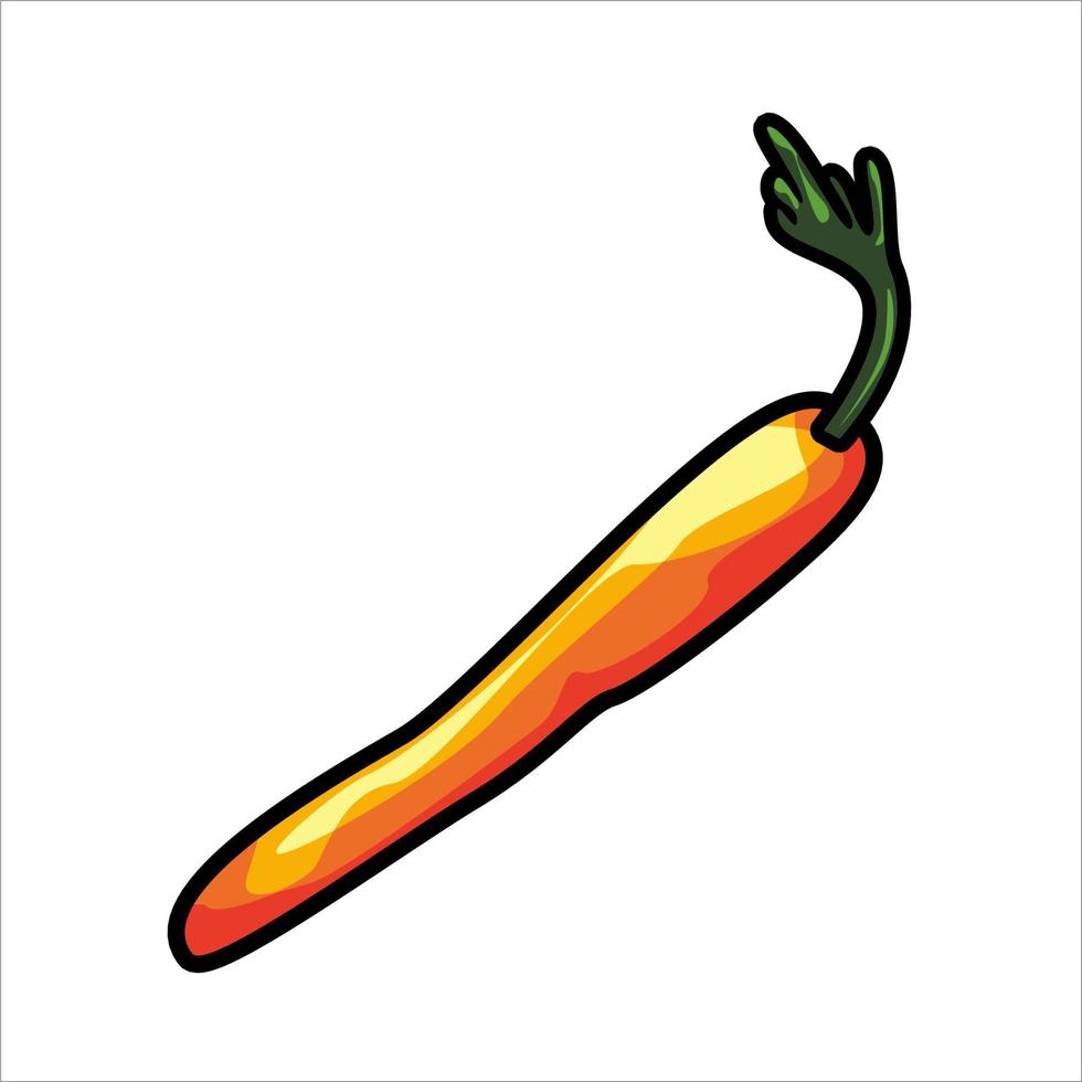 pomodori melone carote verde peperoni e avocado nel colore vettore illustrazione arte