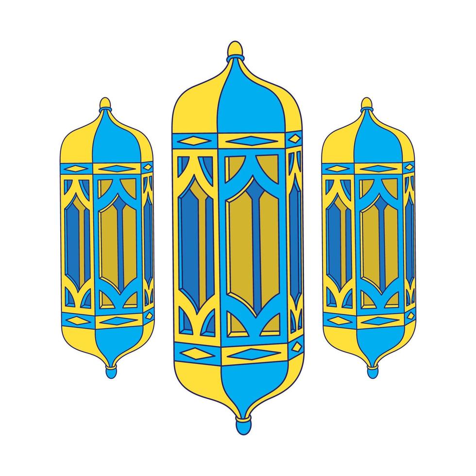 Arabo lanterna vettore nel cartone animato Ramadan