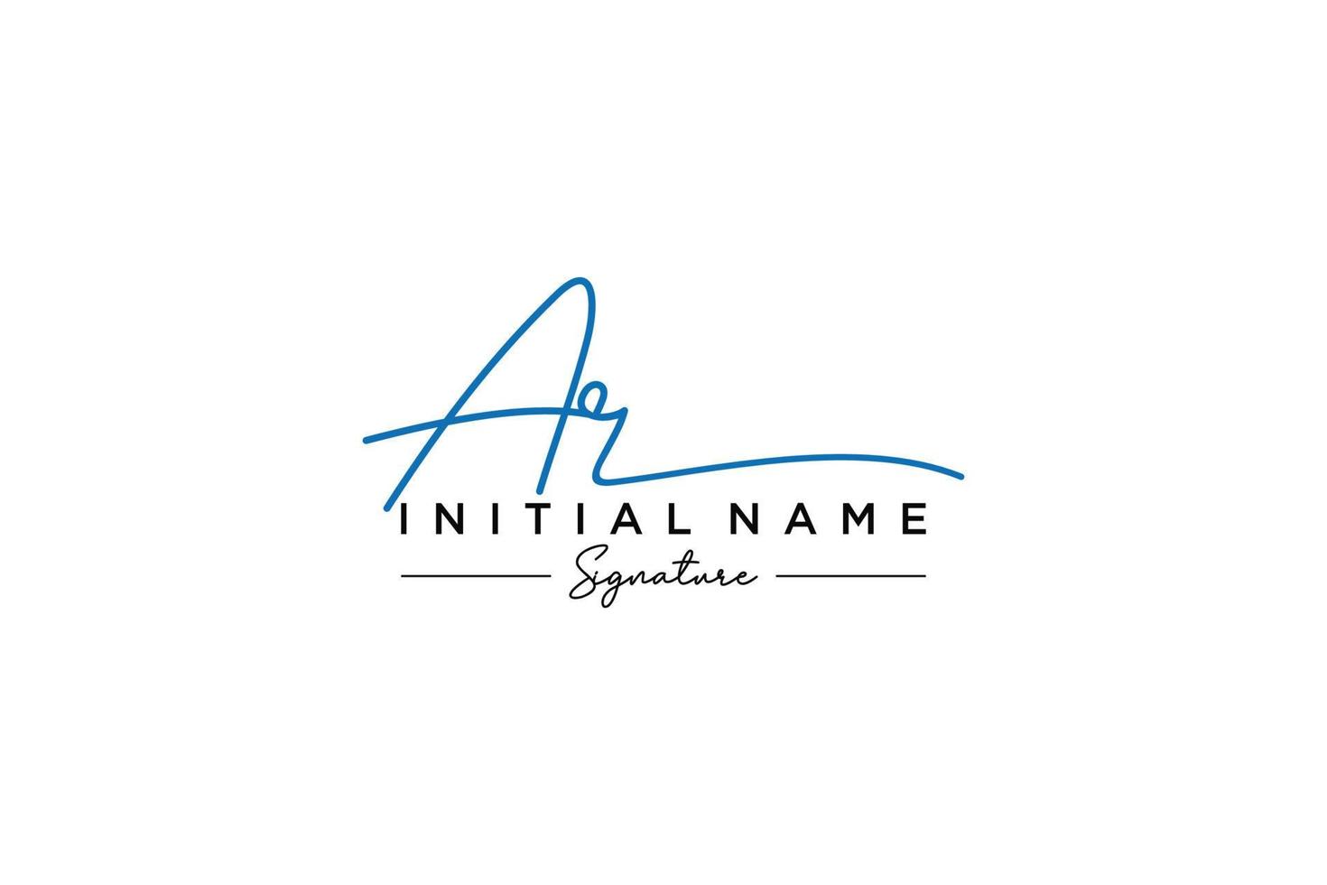 iniziale ar firma logo modello vettore. mano disegnato calligrafia lettering vettore illustrazione.