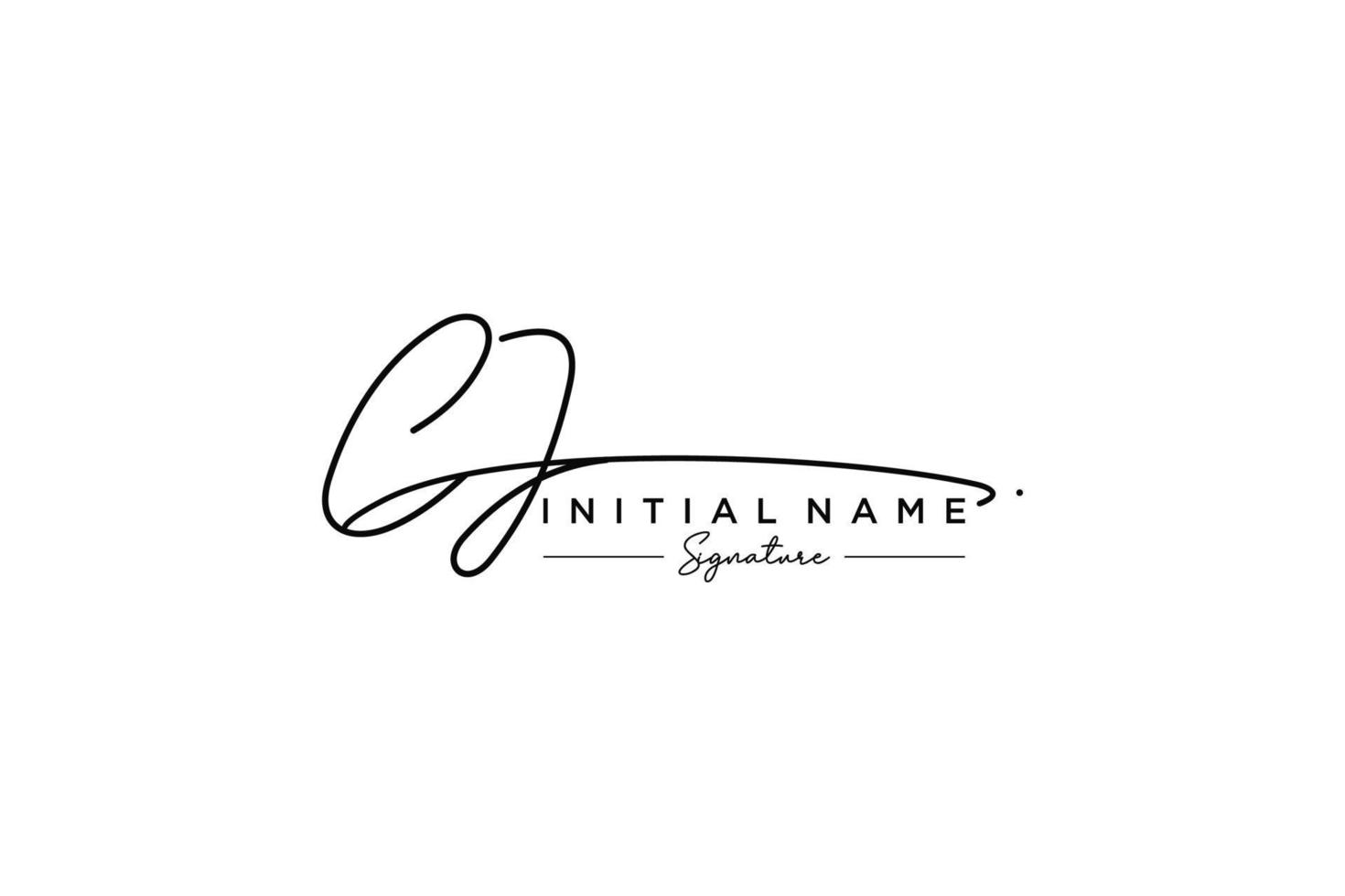 iniziale cj firma logo modello vettore. mano disegnato calligrafia lettering vettore illustrazione.