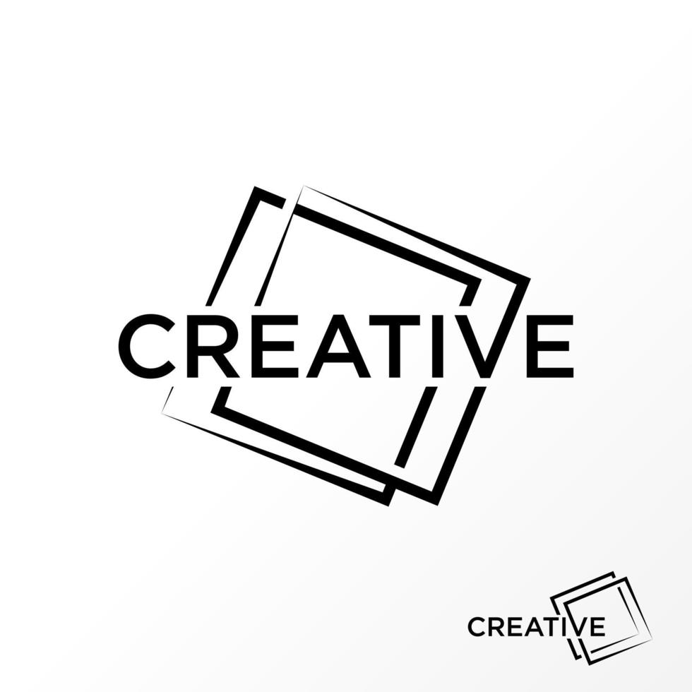 lettera o parola creativo sans serif font con Doppio linea piazza Immagine grafico icona logo design astratto concetto vettore scorta. può essere Usato come un' simbolo relazionato per innovazione o iniziale