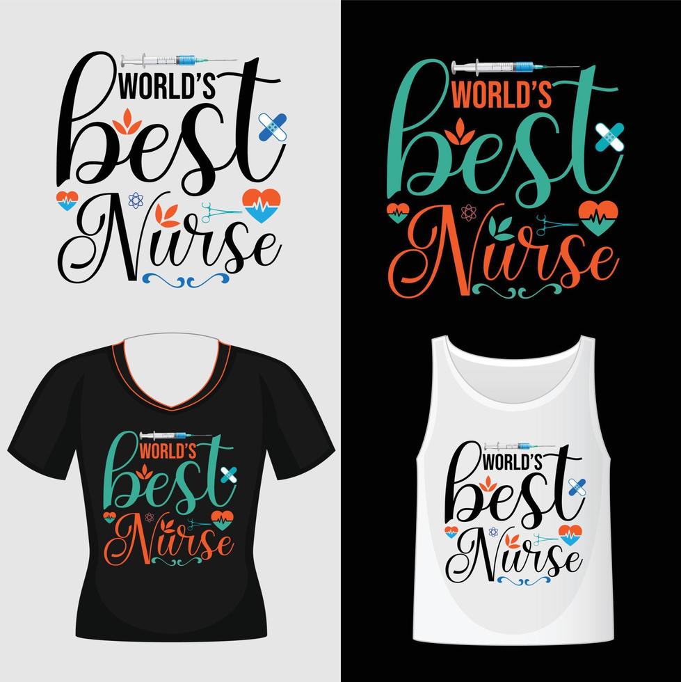 infermiera tipografia t camicia design 05 vettore
