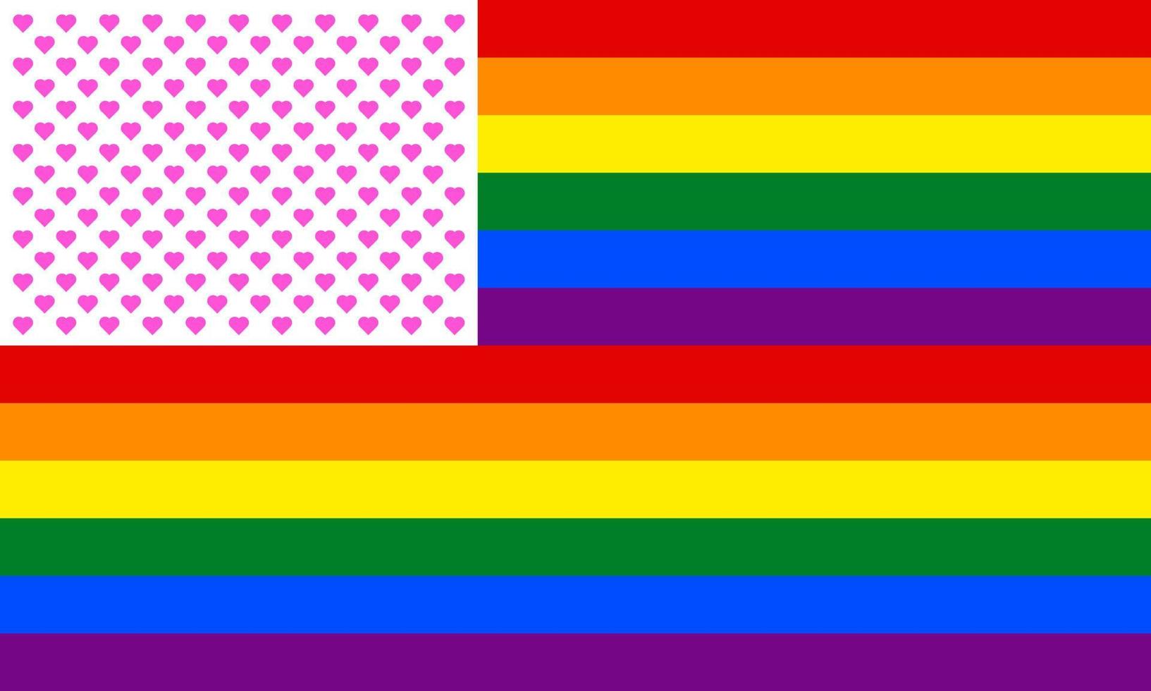 arcobaleno a strisce bandiera. omosessuale San Valentino giorno concetto. gay e lgbtqia orgoglio. design struttura per tessuto, striscione, manifesto, sfondo, parete. vettore illustrazione.