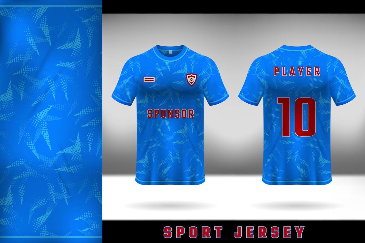 blu maglia modello design per tutti tipi di gli sport uniformi vettore