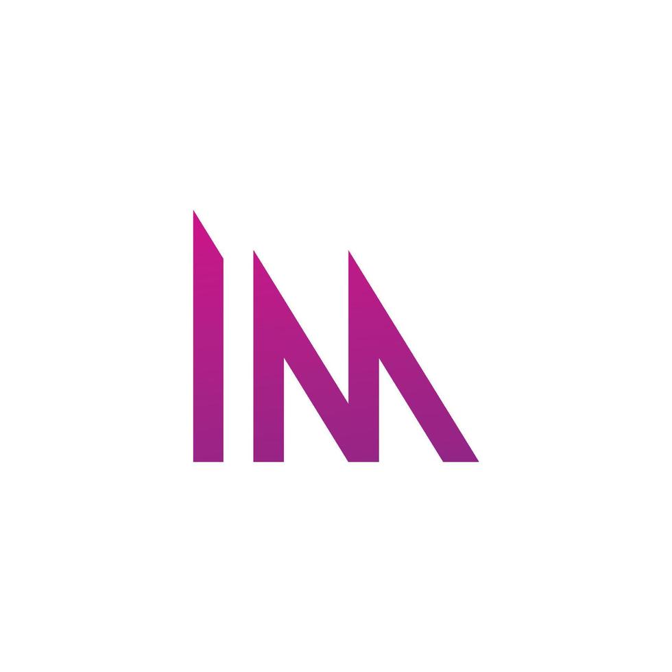 lettera m minimo logo icona design modello elementi vettore