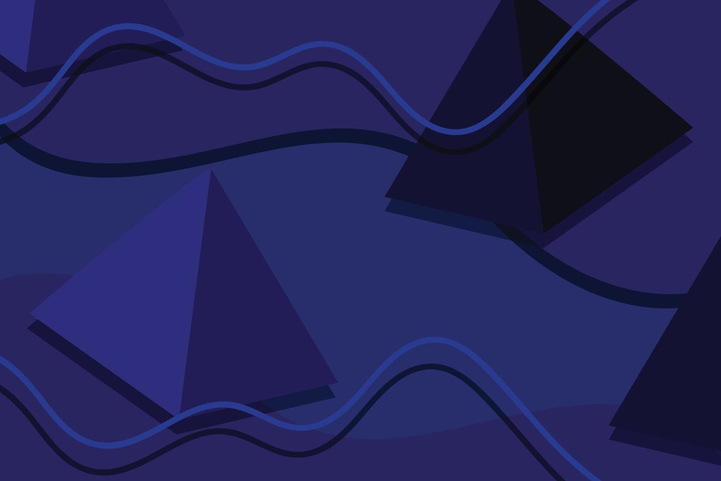 astratto sfondo di blu colore triangoli con ondulato Linee vettore