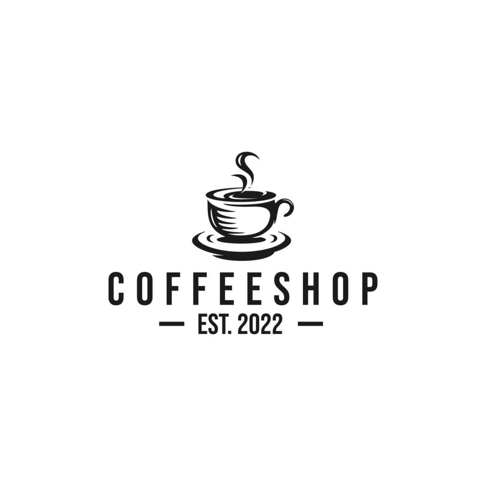 caffè negozio logo design vettore