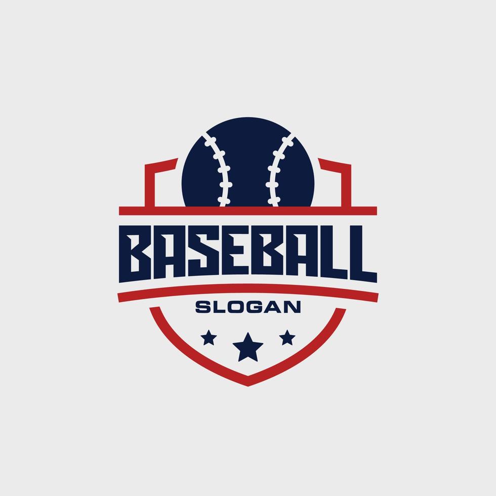 illustrazione vettoriale di design del logo dell'emblema della squadra di baseball