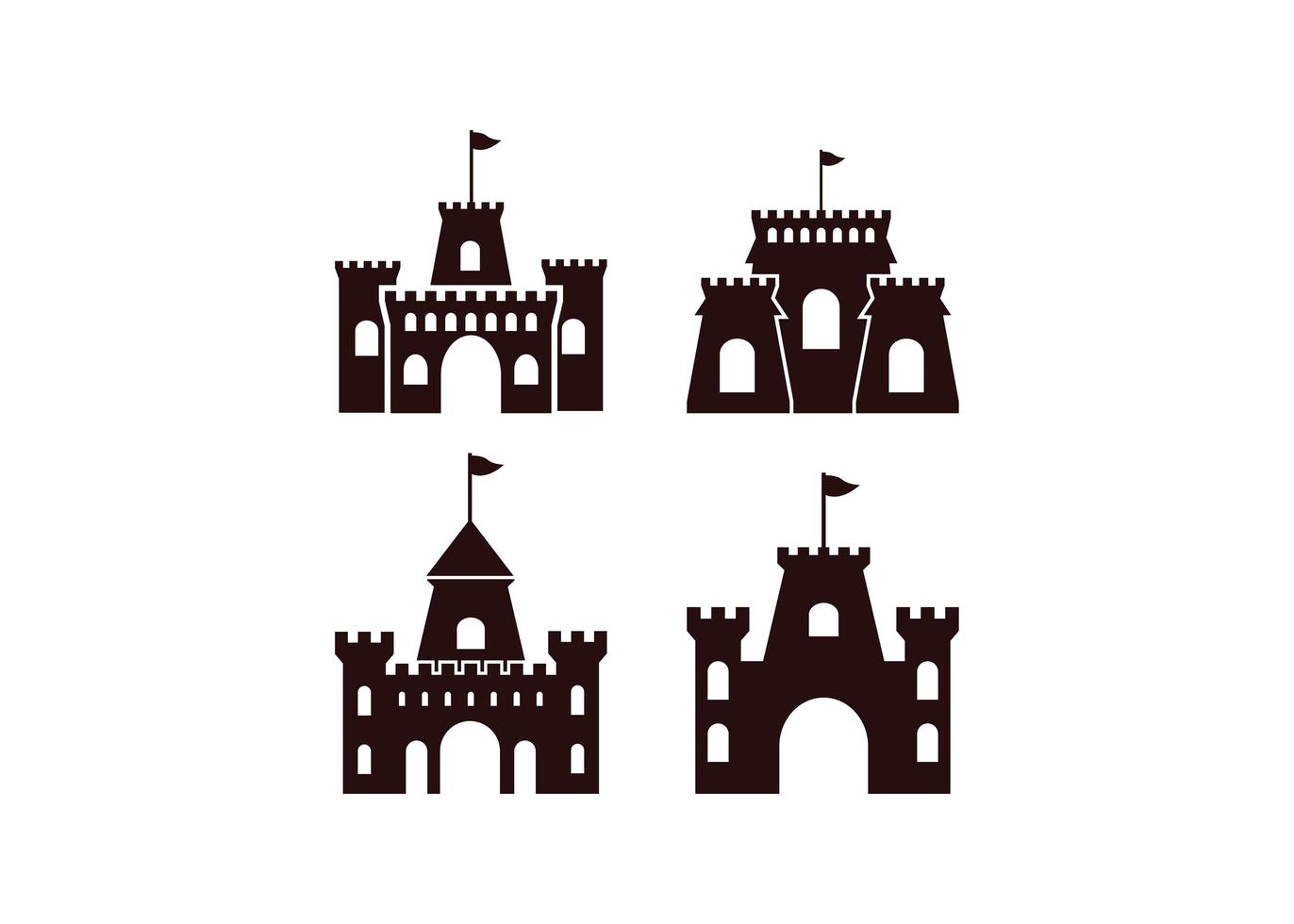 Castello icona modello di disegno vettoriale illustrazione isolato