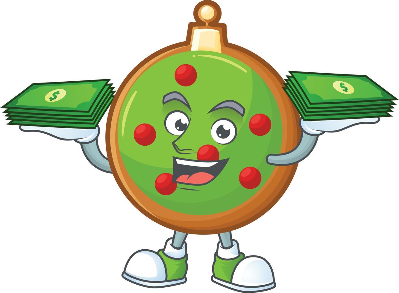 verde Natale palla biscotti vettore