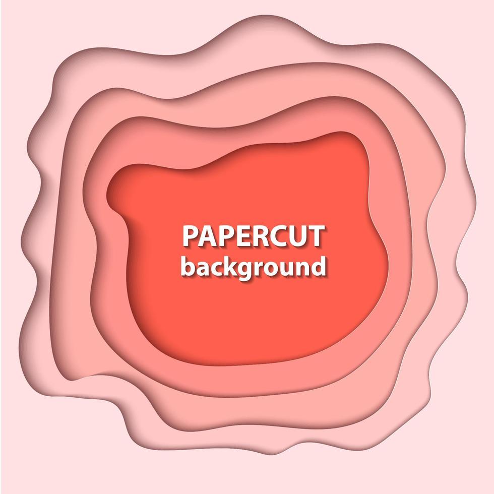 vettore sfondo con pastello corallo colore carta tagliare forme. 3d astratto carta arte stile, design disposizione per attività commerciale presentazioni, volantini, manifesti, stampe, carte, opuscolo coperchio.