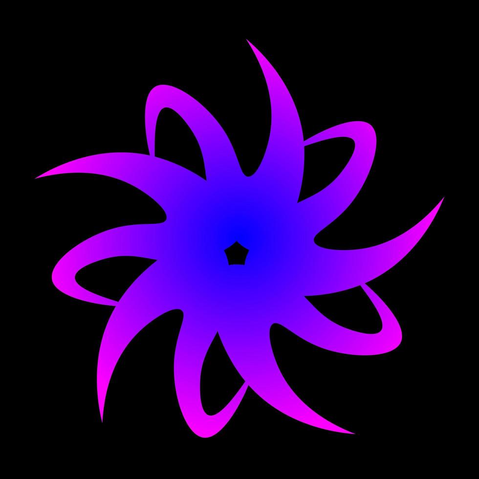 a forma di stella astratta in colore viola vettore
