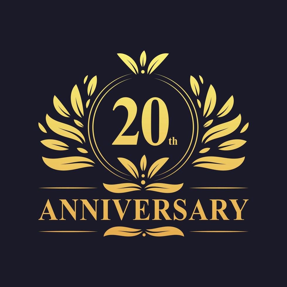 Design del 20 ° anniversario vettore