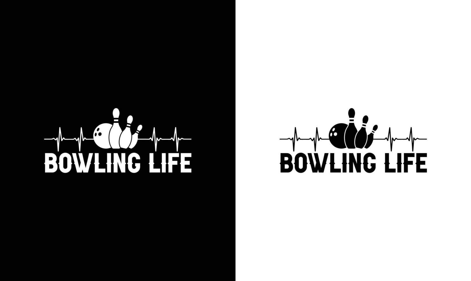 bowling citazione t camicia disegno, tipografia vettore