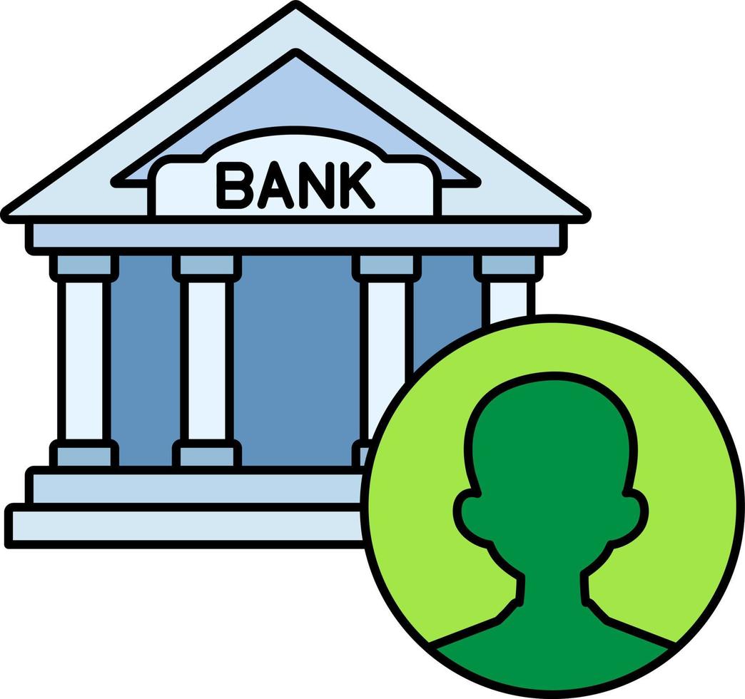 banca account persona i soldi denaro contante finanza attività commerciale commercio colorato schema vettore
