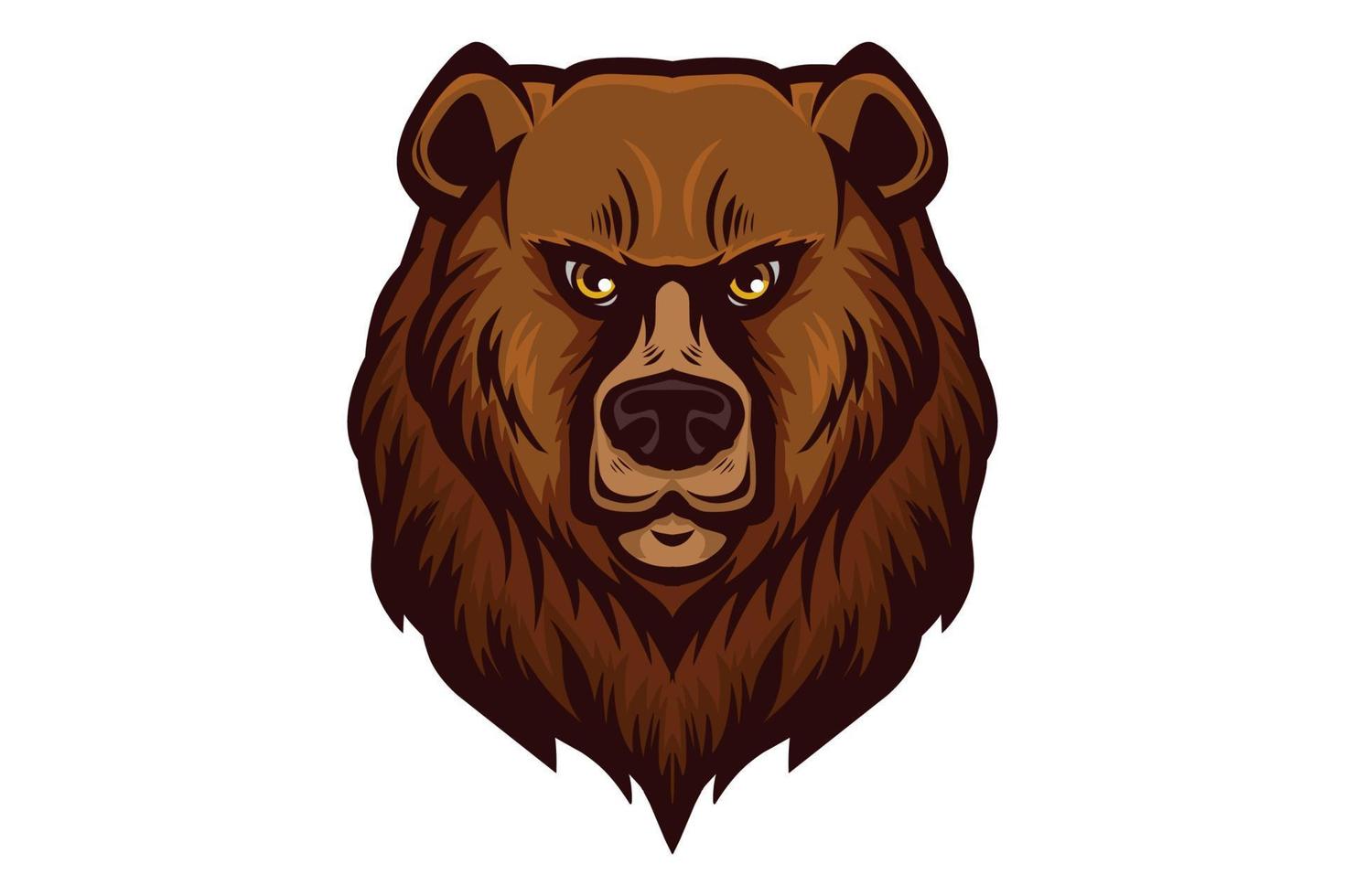 illustrazione vettoriale testa d'orso