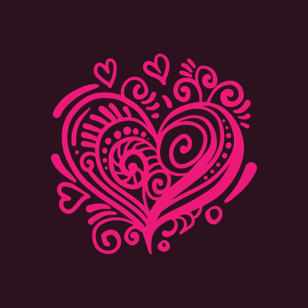 san valentino giorno amore forma floreale illustrazione vettore design per saluto carta, t camicia, striscione, manifesto sociale media. fiore e amore vettore illustrazione.