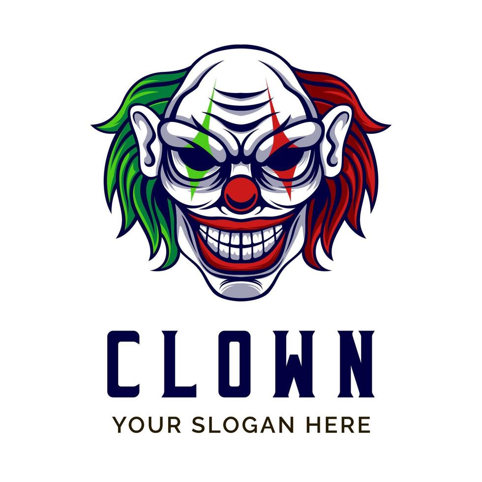 clown logo. clown portafortuna logo vettore design modello