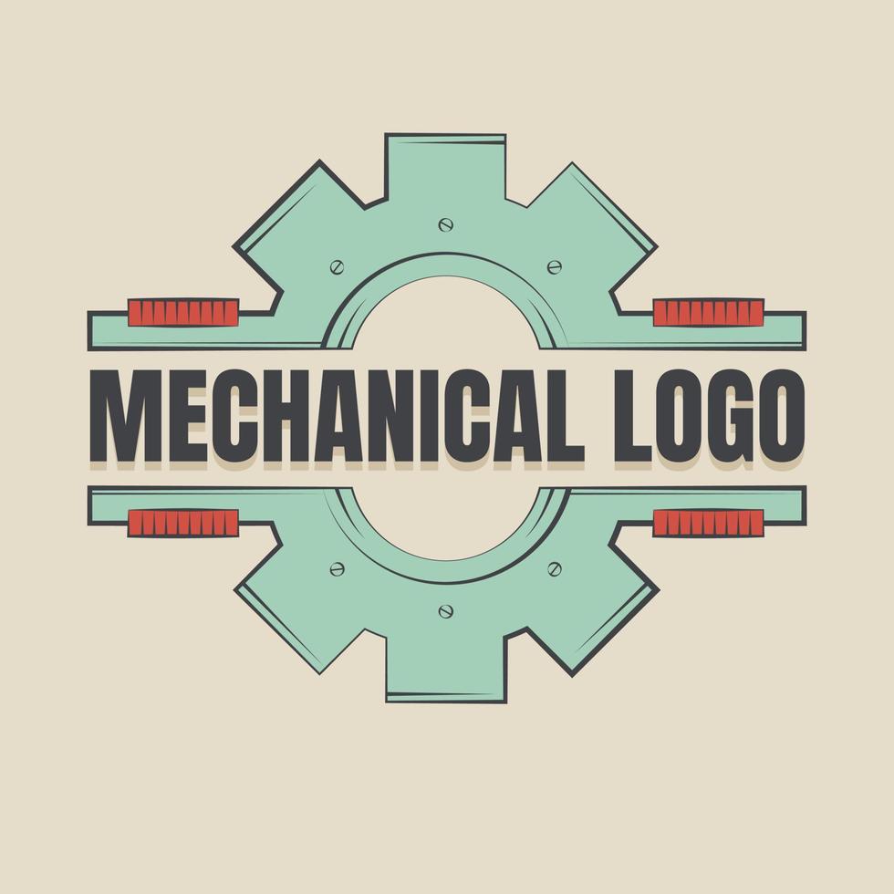 pendenza meccanico ingegneria logo modello vettore