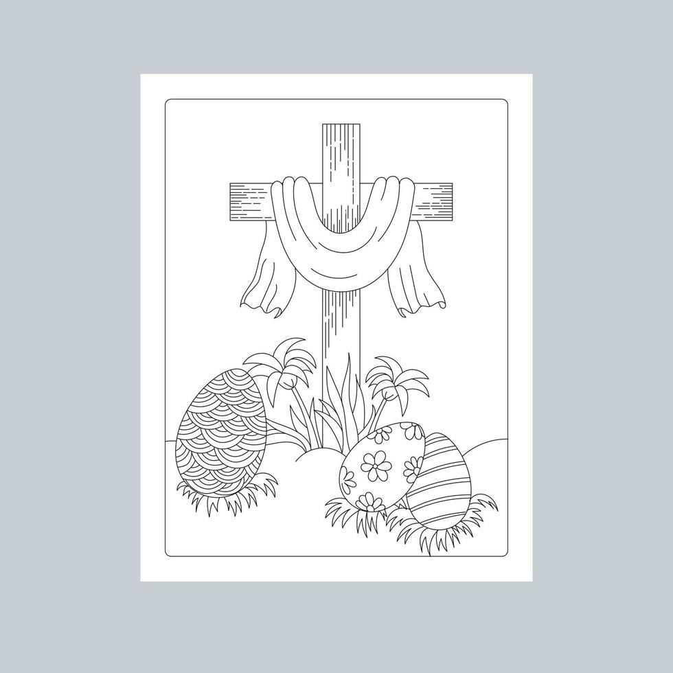 mano disegnato Pasqua sfondo linea arte illustrazione vettore