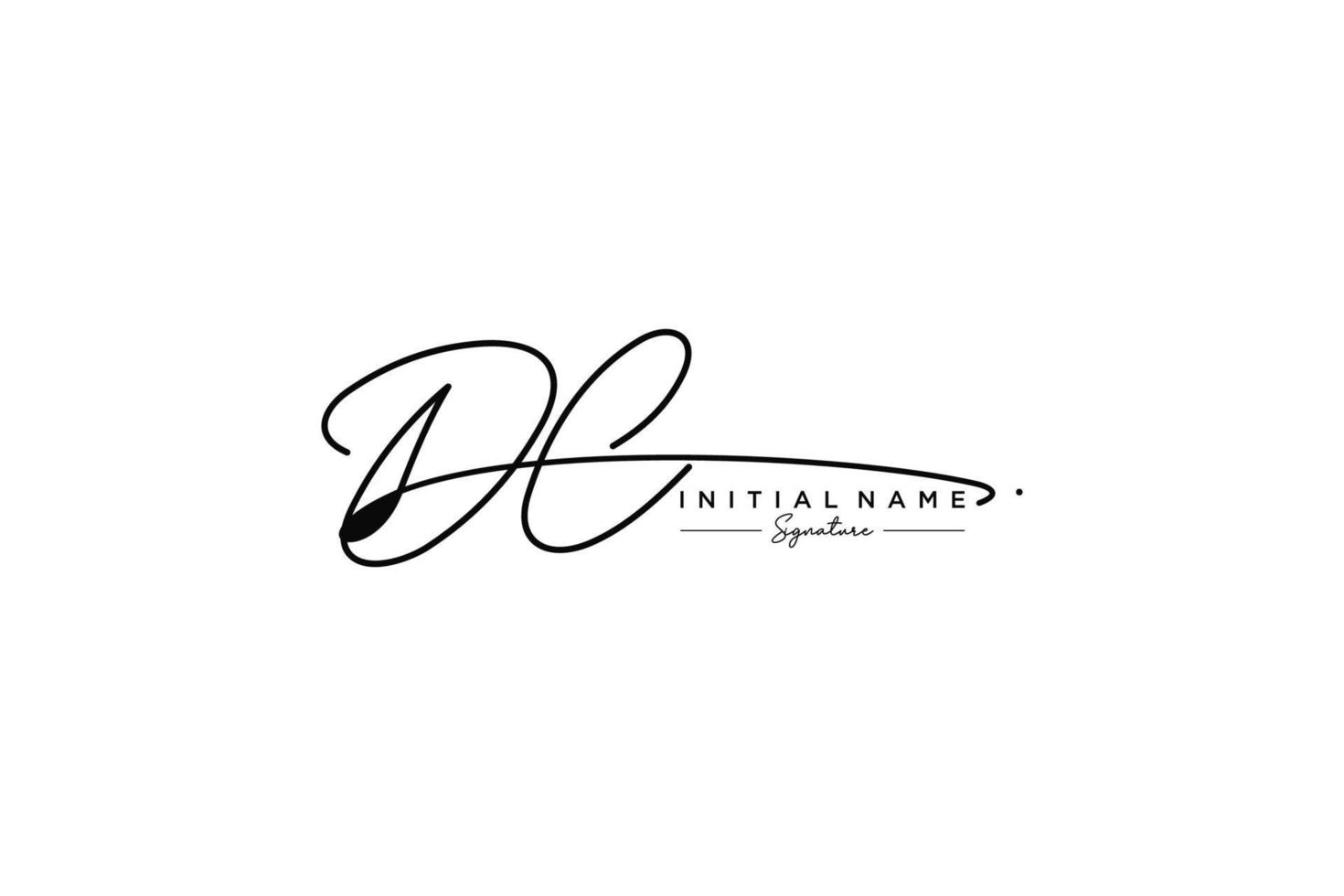 iniziale dc firma logo modello vettore. mano disegnato calligrafia lettering vettore illustrazione.