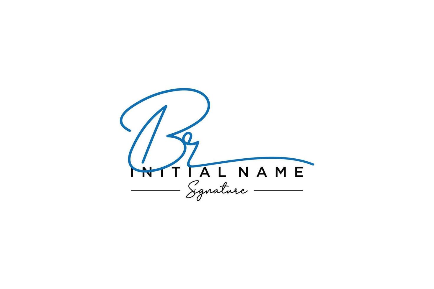 iniziale br firma logo modello vettore. mano disegnato calligrafia lettering vettore illustrazione.