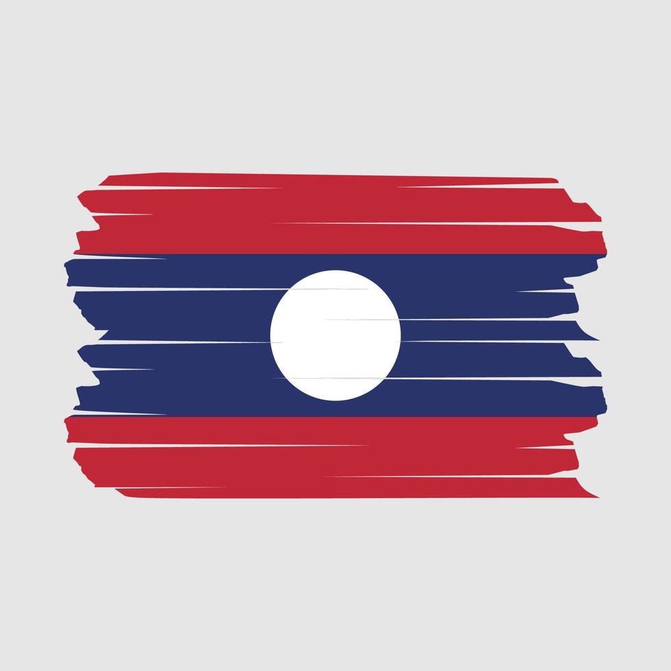 pennello bandiera laos vettore