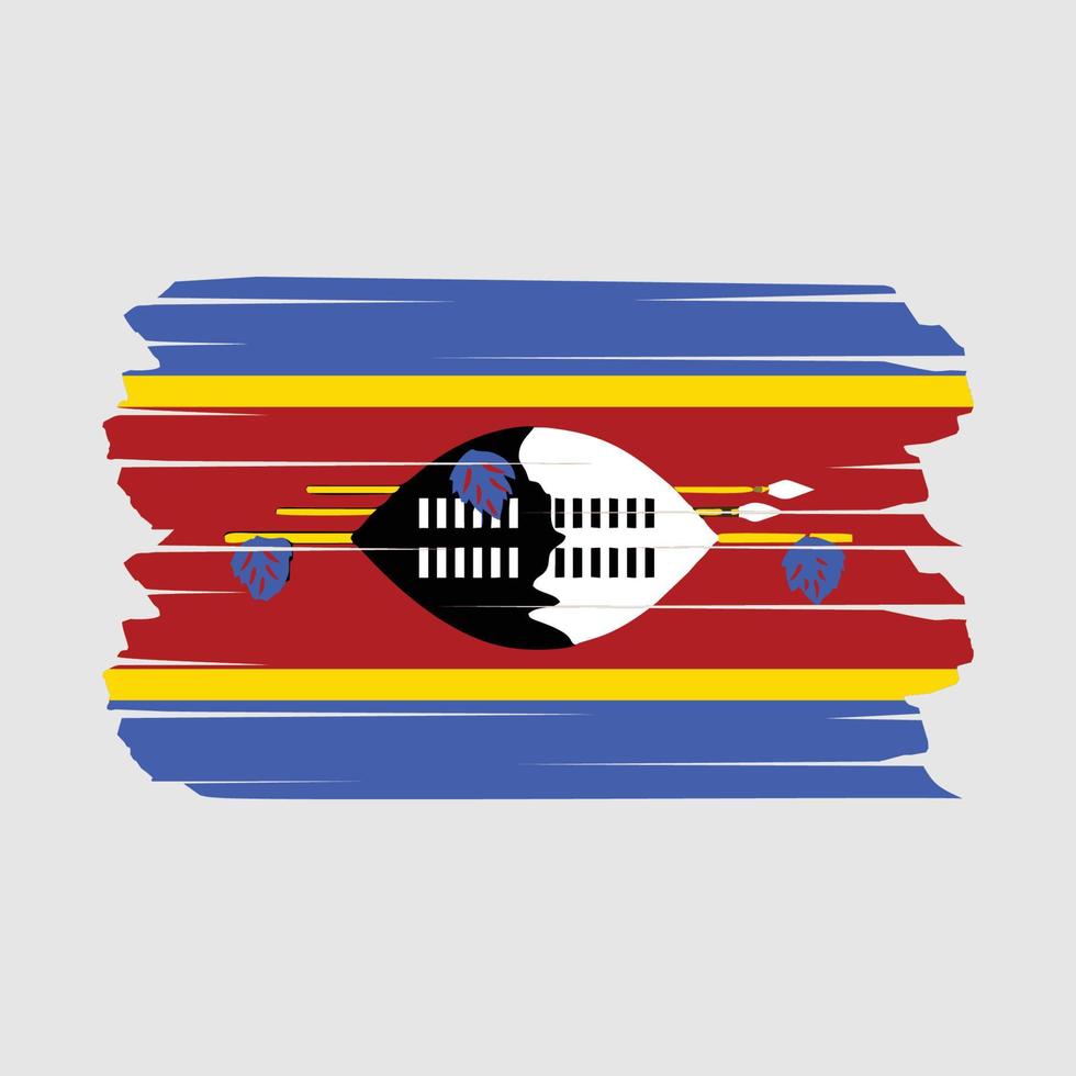 Swaziland bandiera spazzola vettore