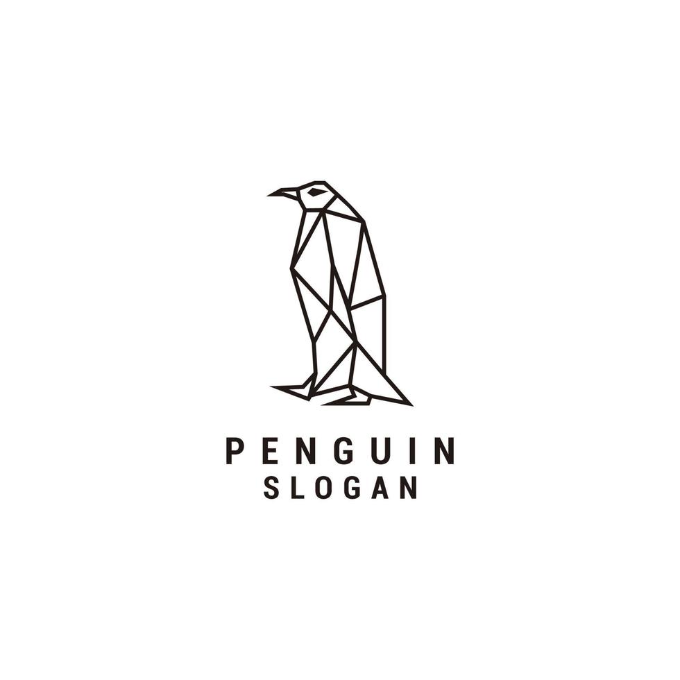 pinguino logo design icona vettore