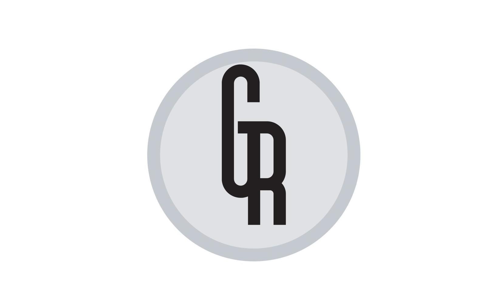 alfabeto lettere iniziali monogramma logo cr, rc, c e r vettore