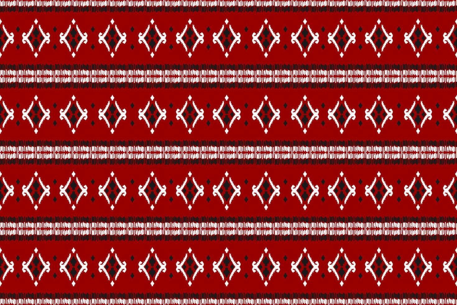 astratto ikat rosso modello arte. geometrico etnico ikat senza soluzione di continuità modello nel tribale. americano e messicano stile. vettore