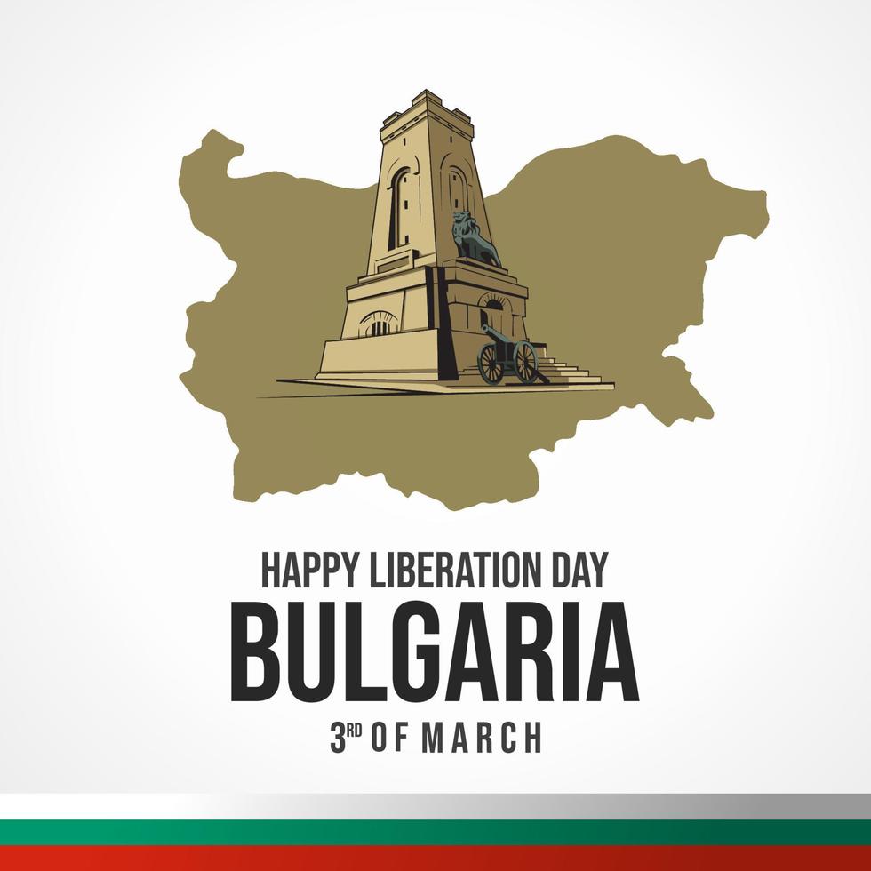 illustrazione di contento liberazione giorno Bulgaria vettore