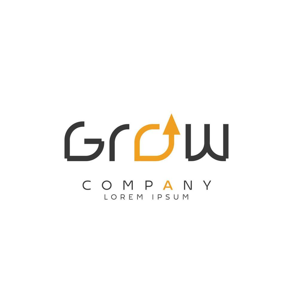 aziendale crescita freccia logo design illustrazione. creativo genere simbolo in crescita su moderno vettore marca identità. isolato sfondo.