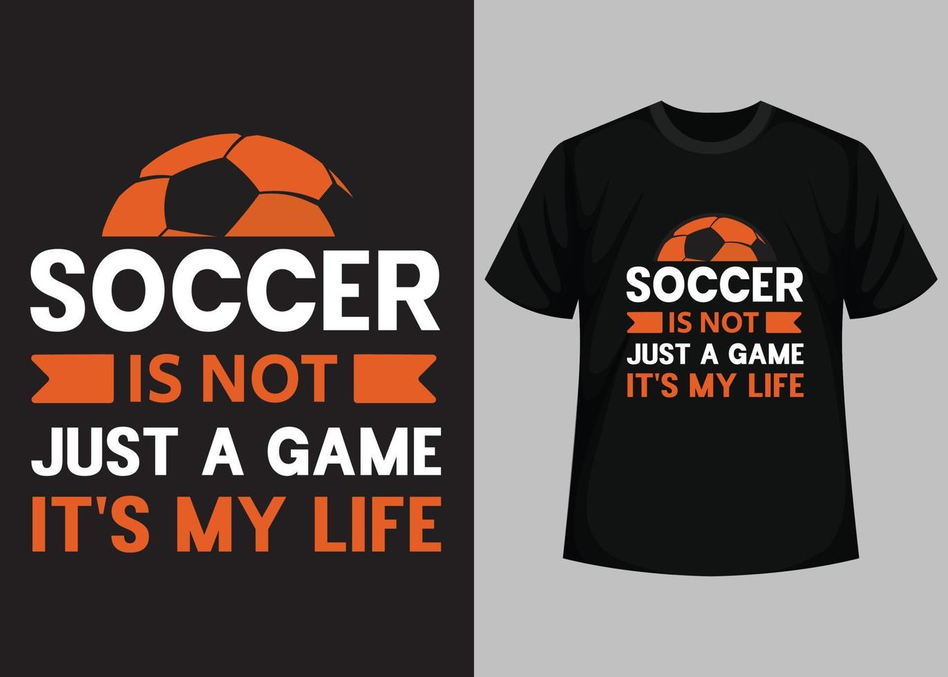 calcio è non appena un' gioco suo mio vita t camicia design. migliore contento calcio giorno t camicia design. maglietta disegno, tipografia t camicia, vettore e illustrazione elementi per un' stampabile prodotti.