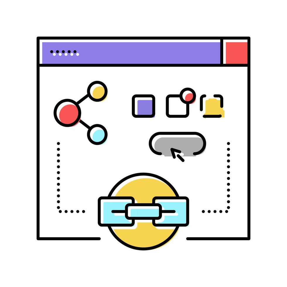 sociale condivisione colore icona vettore illustrazione